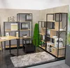 HAKU Regal Büroregal Eiche hell, schwarz  - MDF, Metall, Produktbild-Vorschau 8