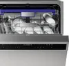 Interior view of an open dishwasher with dishes inside. Produktbild-Vorschau