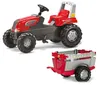 Šlapací traktor Rolly Junior RT s vlečkou červeno-šedý Náhled obrázku produktu 3
