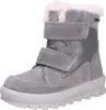A single gray winter boot with pink trim is shown against a white background. Voir les images du produit