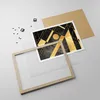 Gerahmtes Poster - Rahmen in heller Eiche - Golden Schwarz Produktbild-Vorschau 4