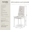 Lot de chaises avec strass - blanc, Lot de 4 Voir les images du produit 6