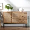 Komoda rattanowa 2-drzwiowa, 3 szuflady, szerokość 120 cm - Podgląd zdjęcia produktu 2