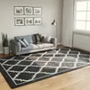 vidaXL Tappeto Lavabile Bianco e Nero 190x300 cm Anteprima dell’immagine prodotto 1