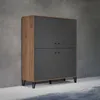 trendteam Montez Highboard Eiche Nachbildung/Graphit, B/H/T Produktbild-Vorschau 4