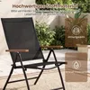 Lot de 4 chaises de jardin à dossier haut COSTWAY, chaises Voir les images du produit 6