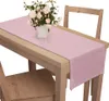 Voppi Różowy bieżnik na stół 40x130 cm welurowy pudrowy róż Podgląd zdjęcia produktu 3