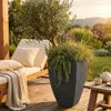 Rillentopf 60cm hoch anthrazit Pflanzkübel Blumentopf Produktbild-Vorschau 3