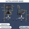 DELUKE® Sattelhocker mit Lehne KOLLI | Höhenverstellbar, Produktbild-Vorschau 2