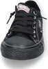 A close-up, front-facing view of a black sneaker. Produktbild-Vorschau