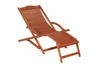 A wooden lounge chair on a white background. Produktbild-Vorschau