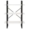 vidaXL Bücherregal 3 Fächer Weiß 80x30x105 cm Massivholz Produktbild-Vorschau 6