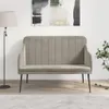 vidaXL Sitzbank Hellgrau 110x76x80 cm Samt Produktbild-Vorschau 2