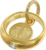 trendor 75395 Taufring Babyfüße Gold 585 / 14 Karat mit vergoldeter Kette 2 Produktbild-Vorschau