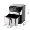 Heißluftfritteuse 8L,  Airfryer 1800W, 12 Programme Mit Produktbild-Vorschau 10