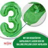 Folienballon 100cm Zahl 3 matt grün Produktbild-Vorschau 4