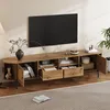 Mobile TV Merax ovale con ante in rattan e ante scorrevoli, Anteprima dell’immagine prodotto 9