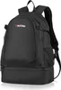 A black backpack is shown against a white background. Produktbild-Vorschau