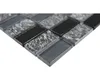 Glasmosaik mit Naturstein grau schwarz 31x32,2 cm Produktbild-Vorschau 2