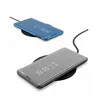 Two phone cases, one blue and one gray, are shown on wireless chargers against a white background. Produktbild-Vorschau