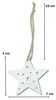 Holz Dekohänger Sterne 12 Stück weiß 7cm mit Jute Kordel Produktbild-Vorschau 3