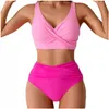 High Waist Bikini Damen - Bauchweg - Zweiteiler Gerafft - Produktbild-Vorschau 11