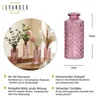 4er Set Vase Rosa H14cm Glas Blumenvase Tischdeko Frühling Produktbild-Vorschau 2