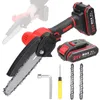 A cordless chainsaw and its accessories are displayed against a white background. Náhľad obrázku produktu