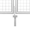 Cancello da giardino in acciaio 500×100 cm argento Anteprima dell’immagine prodotto 3