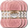 Alize 5x 100 g di lana Angora Gold, tinta unita, uncinetto, Anteprima dell’immagine prodotto 1