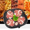 A collage of food items and a grill pan with raw meat. Produktbild-Vorschau