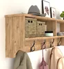 Wandgarderobe Åstorp 120 x 22 x 37 cm Kleiderhaken mit zwei Produktbild-Vorschau 3
