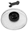 A black handle and a silver mesh basket with a black base are shown against a white background. Produktbild-Vorschau