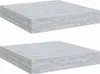 vidaXL Závěsné police 2 ks. Betonově šedé 23x23,5x3,8 cm Náhled obrázku produktu 1
