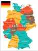 MuchoWow® Poster Bunte Deutschlandkarte 30x40 cm - Produktbild-Vorschau 1