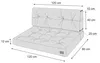 Palettenkissen Set – 120×82 + 120×40 cm – 12 cm dick, Produktbild-Vorschau 7