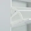 Close-up of a white shoe cabinet hinge mechanism. Produktbild-Vorschau
