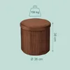 Relaxdays Hocker van fluweel, zitbankje met opbergruimte, Productafbeelding-voorbeeld 4