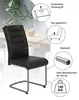 Hela Tische, 4er Set Freischwinger Stuhl PAULA - Mikrofaser Produktbild-Vorschau 2