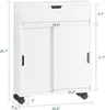 SoBuy Nischenregal schmaler Badezimmerschrank mit Rollen Produktbild-Vorschau 7