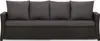 A studio shot of a dark gray outdoor sofa with four dark gray back cushions and a dark gray seat cushion. Anteprima dell’immagine prodotto