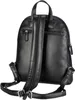 The back view of a black leather backpack. Produktbild-Vorschau