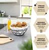 cestino per frutta eluno - cestino per il pane, in metallo Anteprima dell’immagine prodotto 2