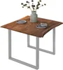 Esstisch Baumkante massiv Akazie nussbaumfarben 90 x 90 cm Produktbild-Vorschau 1