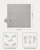 A diagram showing a picnic blanket with dimensions and illustrations of people using it. Produktbild-Vorschau