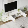 mobile TV okwish, mobile TV basso con 2 ante e 2 cassetti, Anteprima dell’immagine prodotto 9