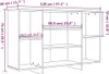 vidaXL Příborník kouřový dub 120x30x75 cm odvozený výrobek Náhled obrázku produktu 8