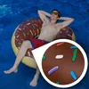 Aufblasbarer Donut Schwimmring 120 cm Braun XXL Poolring Produktbild-Vorschau 4
