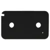 A black foam filter with two circular holes and a small notch on the left side, isolated on a white background. Produktbild-Vorschau
