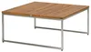 home24 Loungehocker - Webstoff / Teak Massiv Produktbild-Vorschau 3
